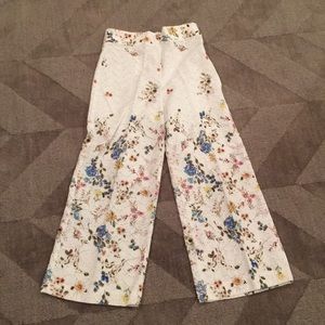 Zara Cropped Wise Leg Trousers Size S